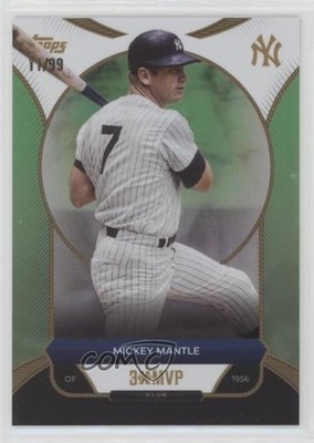 2025 Topps Welcome to the Club: 3x MVP Green Foil 11/99 Mickey Mantle HOF 1j8b