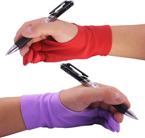 5 guantes de artista para tabletas de dibujo, 5 colores, talla única, para mano - Afbeelding 3 van 9