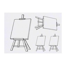 4 x 'Easel' Temporary Tattoos / Transfers TO00048743 