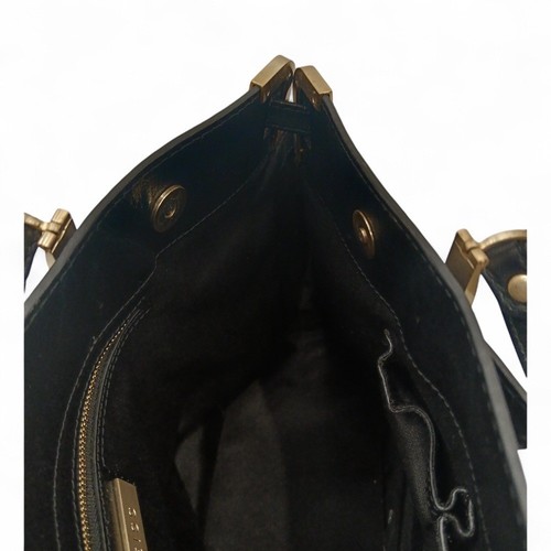 Reiss Handbag Size Large Black Leather Women's Top Handle Smart Work Preloved - Picture 20 of 24