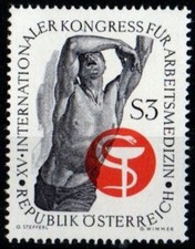 &Ouml;sterreich - 1966, Kongress f&uuml;r Arbeitsmedizin, postfrisch