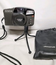 Nearmi Olympus Superzoom 700BF Black 35mm Point Shoot Film Camera From JAPAN