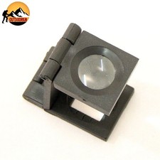 10x16 Black Mini Magnifier Compact Folding Pocket Magnifying Glass