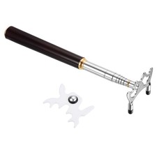 Wooden Billiard Pool Cue Stick Bridge with Low Bridge Head Silver/White