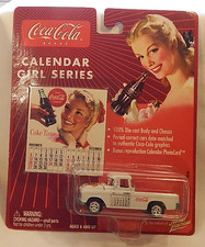'55 Chevy Cameo Pickup Truck Johnny Lightning Coca Cola Calendar Girl