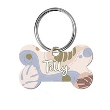 Pretty Personalized Pet ID Dog Tag Name Plate Unique Design Girly Simplistic