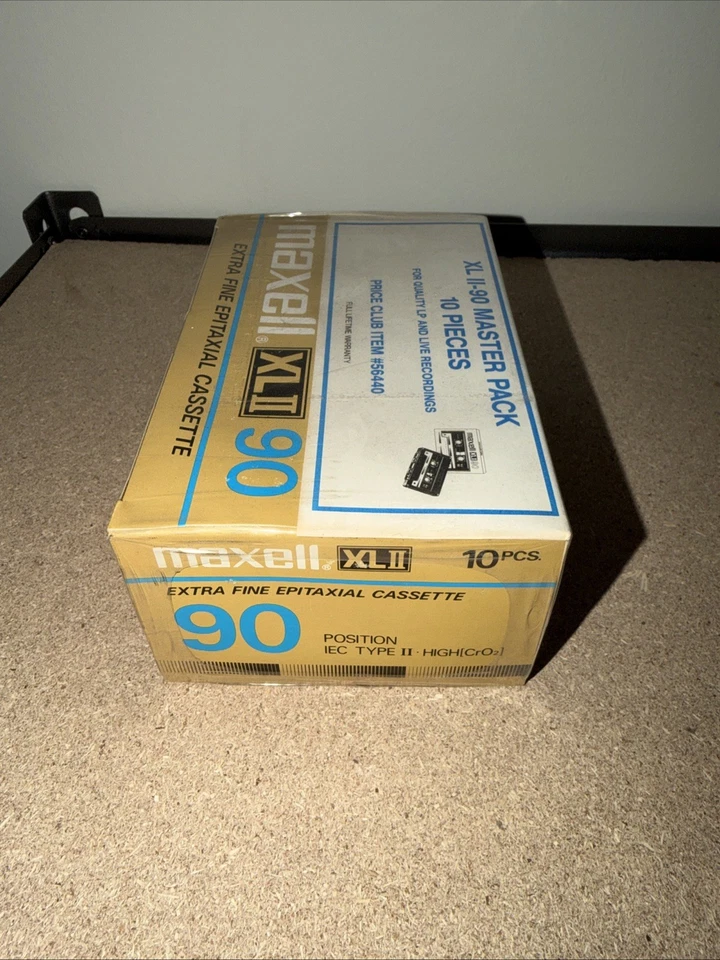 SEALED NOS Maxwell XL II 90 Extra Fine Epitaxial Cassettes- Master Pack 10 Piece - Image 3 of 4