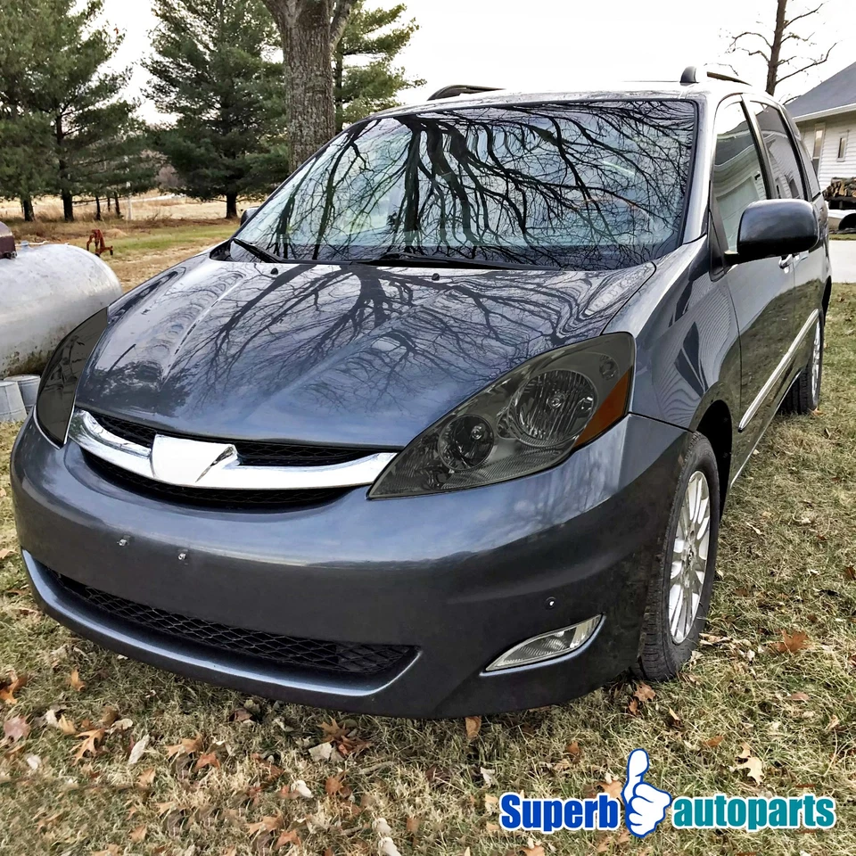 Fits 2006-2010 Toyota Sienna Smoke Headlights Head Lamps Replacement Left+Right — 第 3/4 张图片