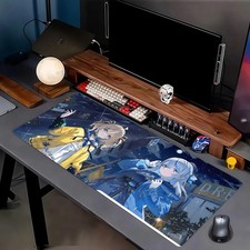40 90cmAnime Girl Large Gaming Mouse Pad UV-reactive, Non-slip Polyester Desk Ma