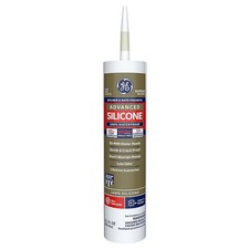 Ge Silicone Sealant, 10.1 oz, Cartridge, Almond, Silicone Base, Advanced