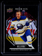 2022-23 Upper Deck Allure Black Rainbow #142 Brandon Biro RC Buffalo Sabres NM