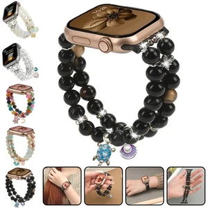 For iWatch Series 10 9 8 7 6 5 4 SE 3 Ultra Fashion Beaded Watch Band Bracelet