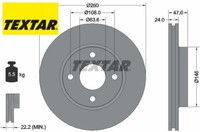 2X Bremsscheibe Textar 92063503 2 Bremsscheiben Vorderachse Vorne