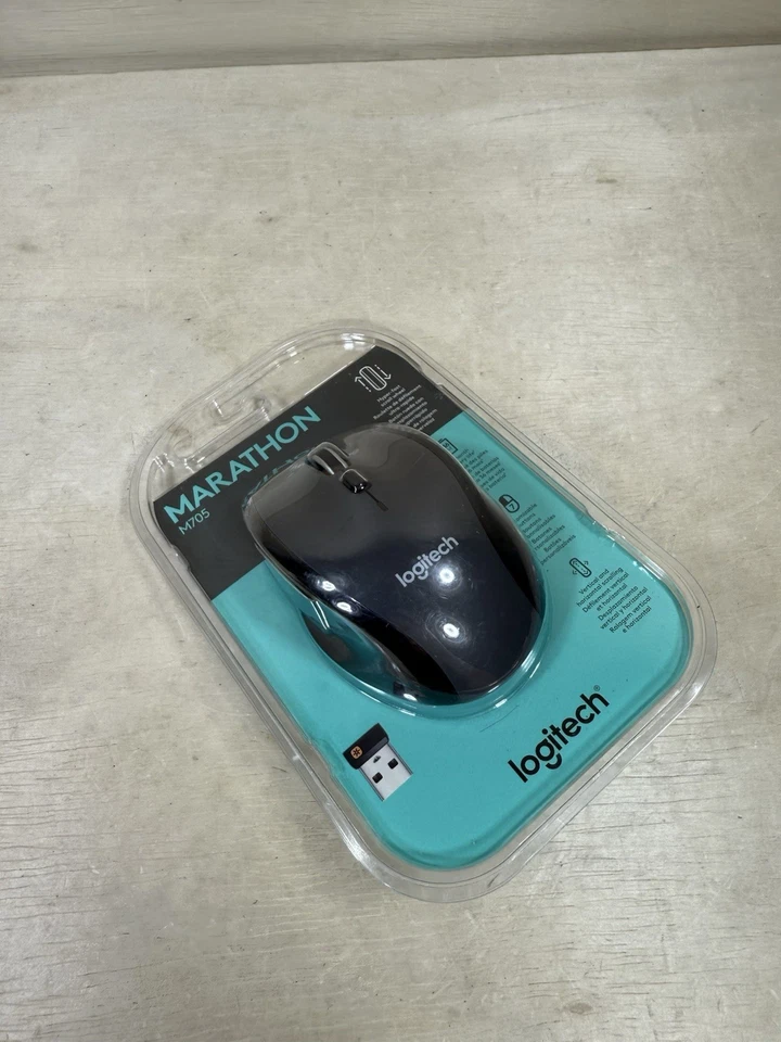 Logitech M705 MARATHON Wireless Wheel Mouse - 8-BUTTON VERSION - NEW&SEALED - Image 3 of 4