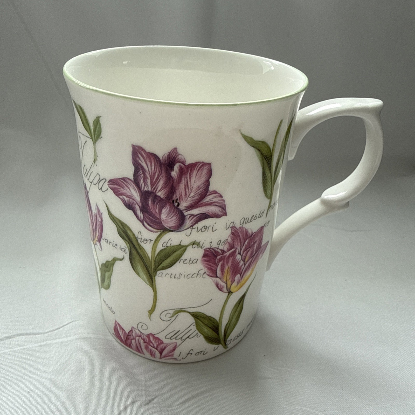 Cardew Design Floral Fine Bone China Made in England Coffee Mug 8 Oz