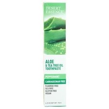 Desert Essence Aloe Tea Tree Oil Toothpaste Peppermint 6.25 oz