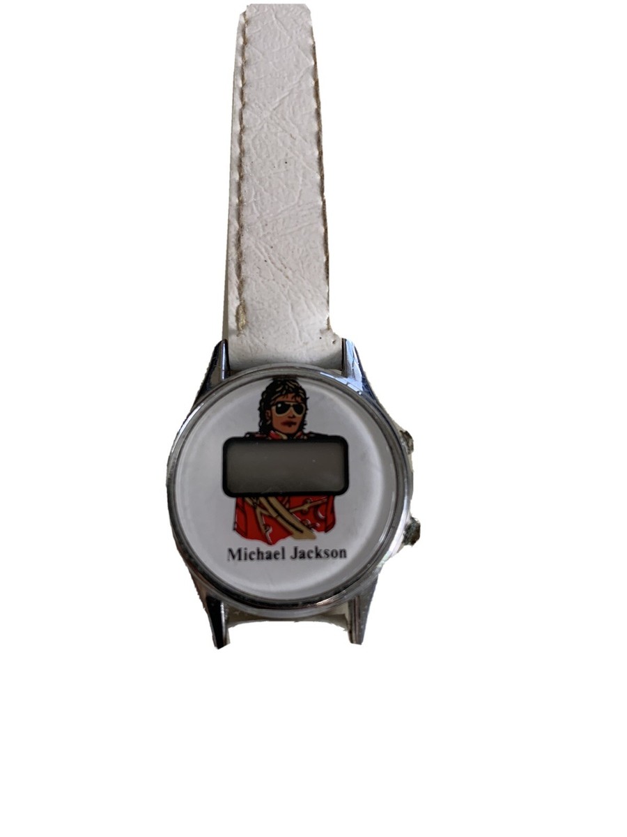 VINTAGE | 1980's Michael Jackson Digital Watch | White Band | eBay