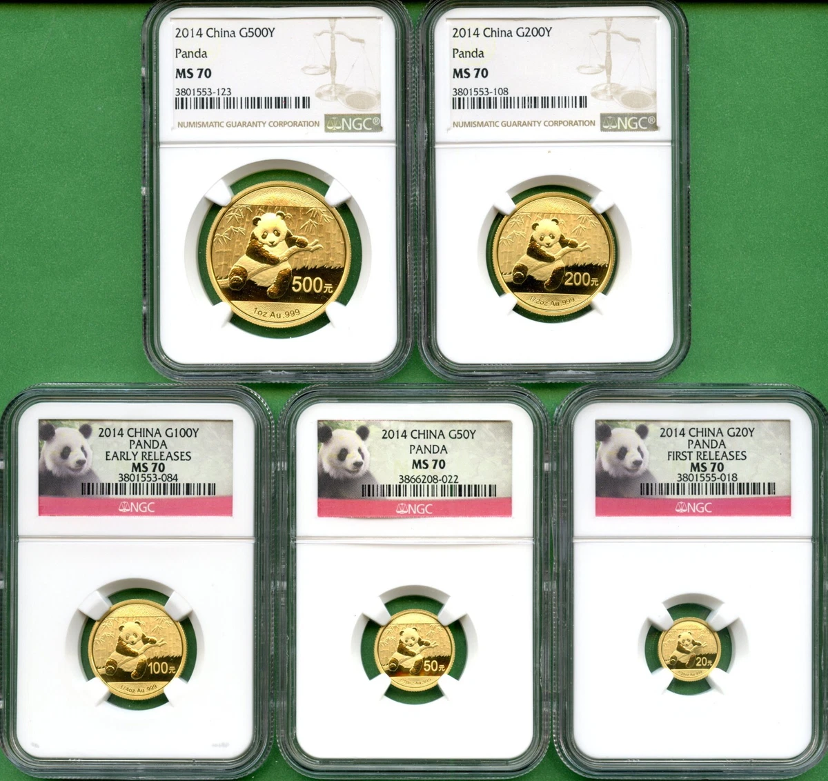 2014年パンダ 金銀セット 2014 Chinese Panda Gold Bullion Coins for sale | eBay