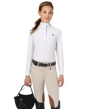 Romfh Kids Sarafina Knee Patch Breech - Classic Tan or White - Sizes 10-18