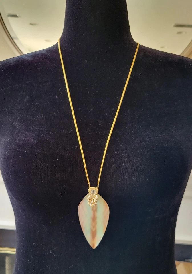 NOVO Colar de Ouro Alexis Bittar O'Keefe Verde Lucite Arrow Southwestern Novo com etiquetas - Imagem 4 de 4