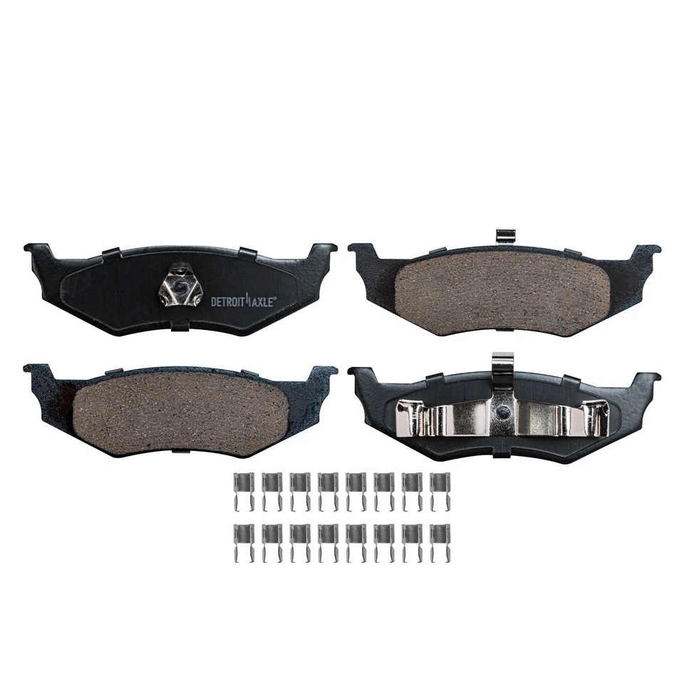 Rear Ceramic Brake Pads w/Hardware for Chrysler 300M Cirrus Dodge Dynasty Neon - Image 3 of 4