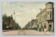Postcard Main Street Niles Ohio 1911