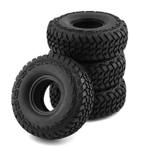 Set De 4 Pneus RC Tout-terrain En Caoutchouc – Pour Modèles MN82 Et LC79 – Adhérence Améliorée