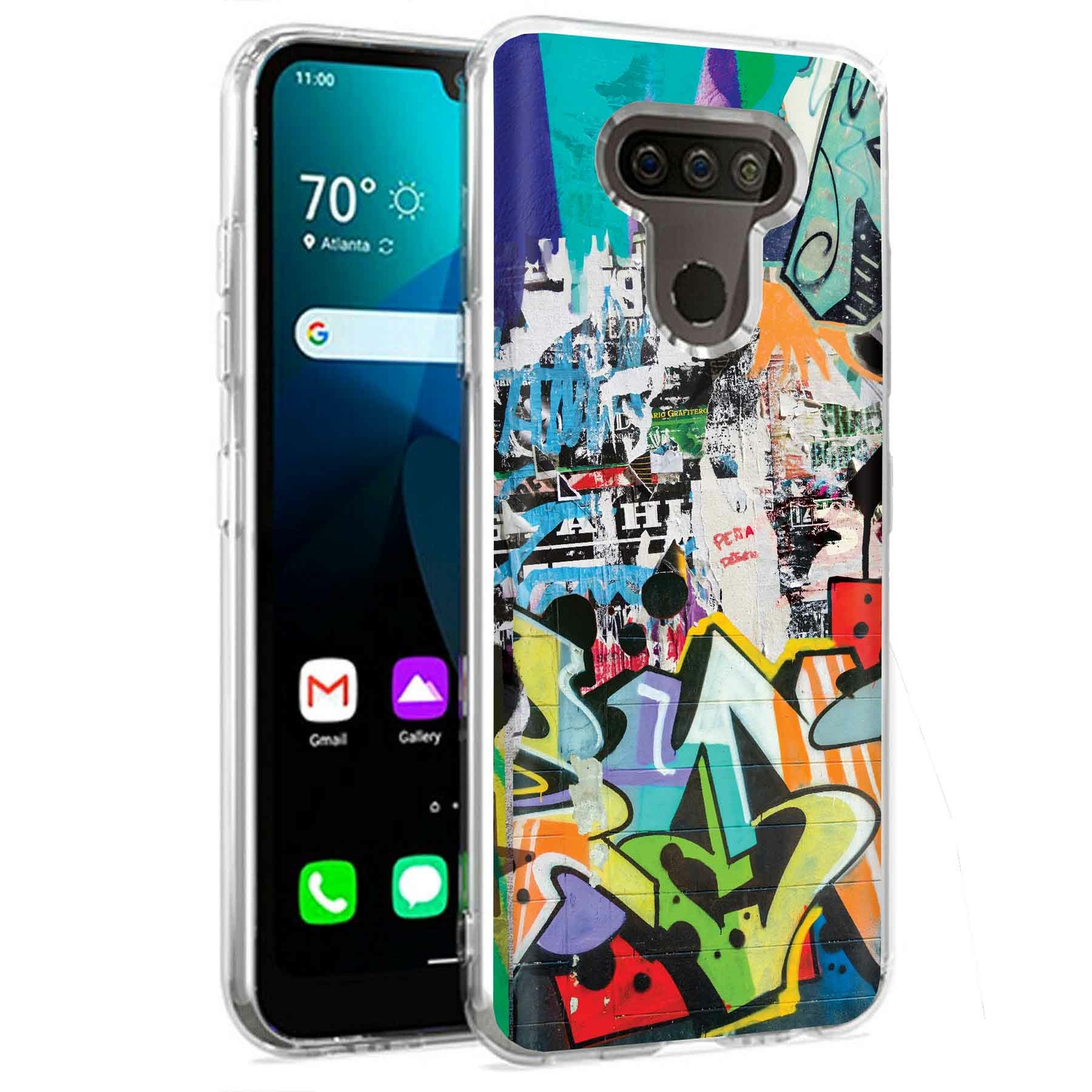 Phone Case for LG Harmony 4,Xpression Plus 3,K40S, Street Graffiti Print