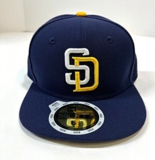 San Diego Padres MLB NE Youth AC 2016 On-Field Fitted Hat Blue/Gold