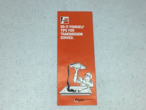 Fram Do it Yourself Tips For Transmission Service Brochure 1985 - Afbeelding 1 van 3