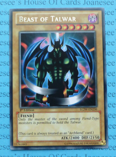 Beast of Talwar LCJW-EN236 Rare Yu-Gi-Oh Card 1st Edition New - Picture 1 of 3