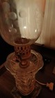 VINTAGE ANTIQUE CLEAR ART DECO STYLE LEAD CRYSTAL GEOMETRIC CUBE LAMP — photo 5