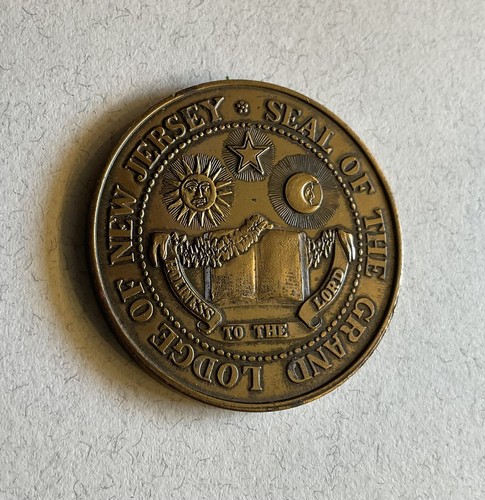 Grand Lodge Of New Jersey AMERICAN REVOLUTION BICENTENNIAL MEDAL 1976 Brass