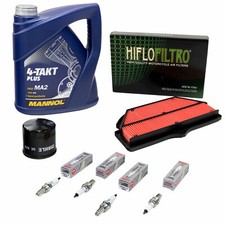 Set Wartung Luftfilter Ölfilter Zündkerzen 4L Öl für Suzuki GSX-R 750 CW 2008-10