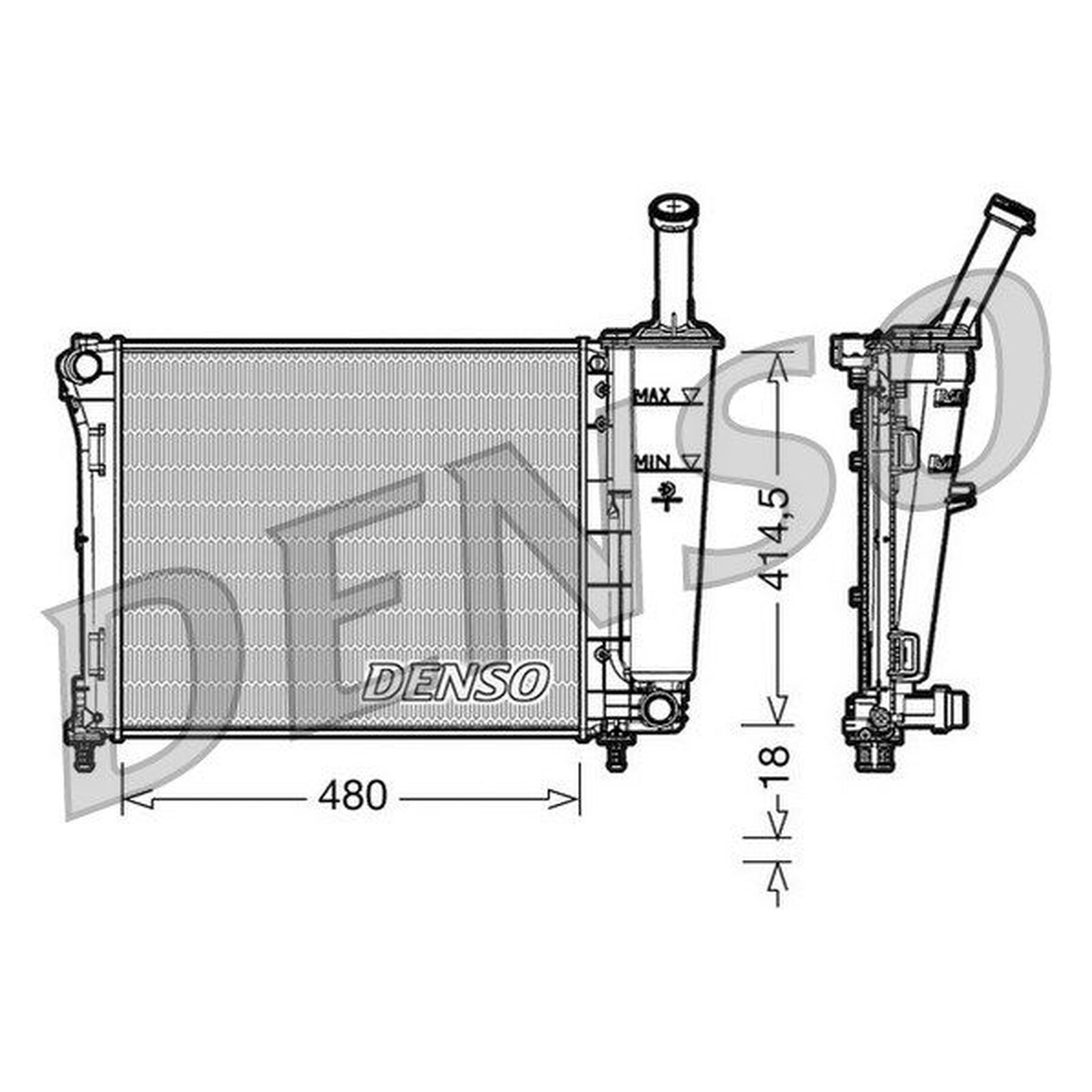 DENSO Radiator DRM09161 Car Engine Cooling Radiator Part - Genuine DENSO OE Part