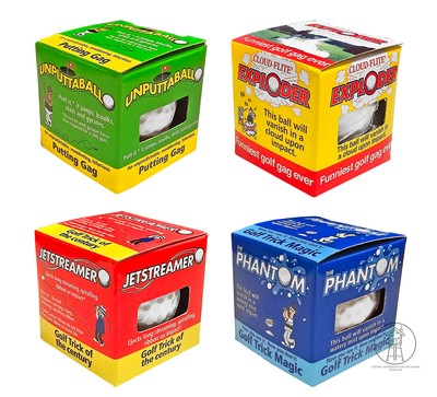 Assorted Trick Golf Ball Pranks, Exploder, Jetstreamer, The Phantom, Unputtaball
