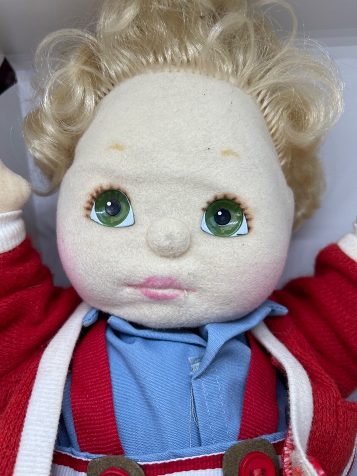 Poupée vintage My Child 30,5 cm cheveux blonds, yeux bleus, visage en plastique Mattel, 1985, jouet des années 80 - France