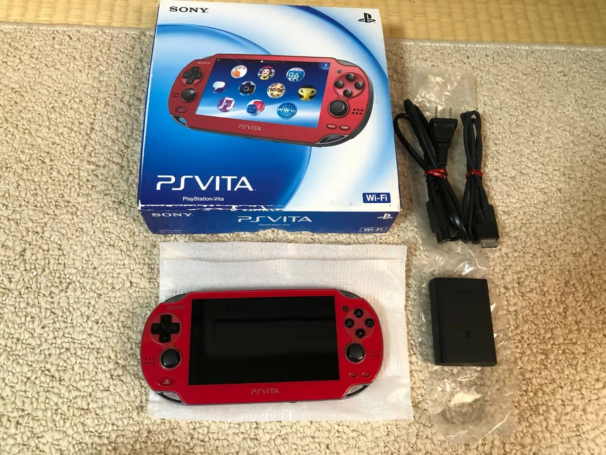 PlayStation PS Vita Wi-Fi Console Red PCH-1000 ZA03 Handheld from