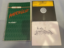 PAPERCLIP - Atari 800/130XE Computer Word Processing Software Disk Manual TESTED