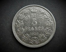 BELGIUM 5  FRANCS 1930  / SNIFF'S  ANCIENT COINS T-2