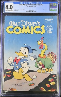 1945 Walt Disney's Comics and Stories #63 1st Ap. Pinocchio & Jiminy Cricket   