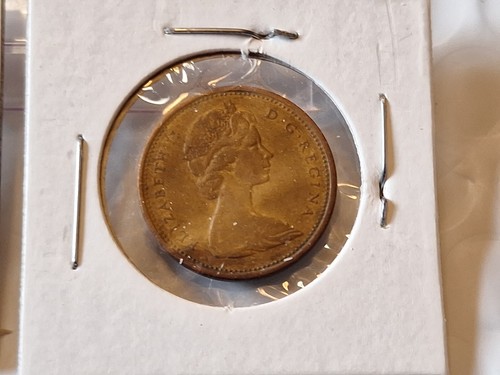 Set of 2 - 1966 Canada 1C Penny Coin Elizabeth II D.G. - KM 59.1 - Bronze/Copper - Picture 10 of 24