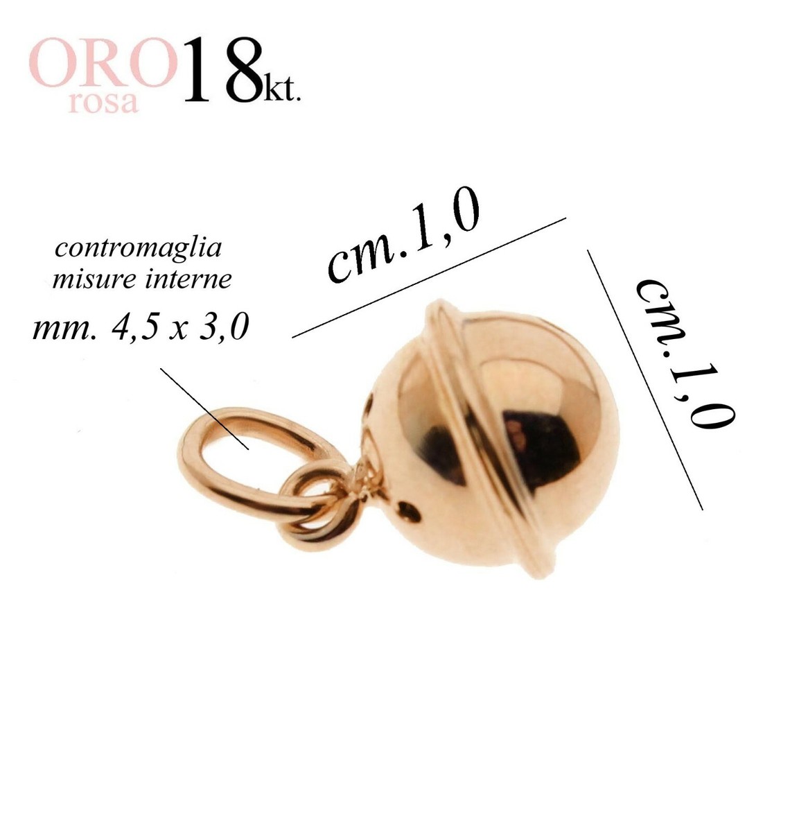 ciondolo CHIAMA ANGELI CAMPANELLA oro ROSA 750/1000