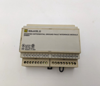 Square D S48891 Modified Differential Ground Fault Interface Module DIN Rail