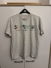 Supreme Grey T-shirt - New York, London, Paris - Medium