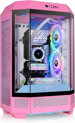 Tower 300 Bubble Pink Micro-ATX Case with 2 Fans & Radiator Support
