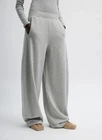 BNWT TIBI Winslow Sweatpant Heather Grey Regular Length Marle WOF Wide Pants XS