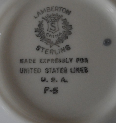 S.S. United States Lines Lemon Dish Lamberton China - Picture 2 of 2