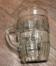 VTG Green Glass Beer Mug 8oz Kvass Drinkware Soviet USSR Neman Glass Factory.