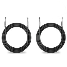 2Pack 25 Ft Speaker Cables, True 12AWG Patch Cords, 1/4 Inch Male DJ/PA Audio Sp